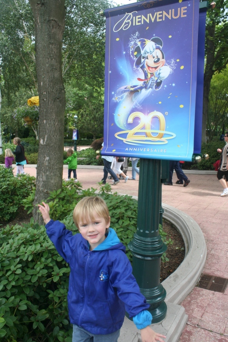 Outside park entrance... Disneyland Paris' 20th anniversary year